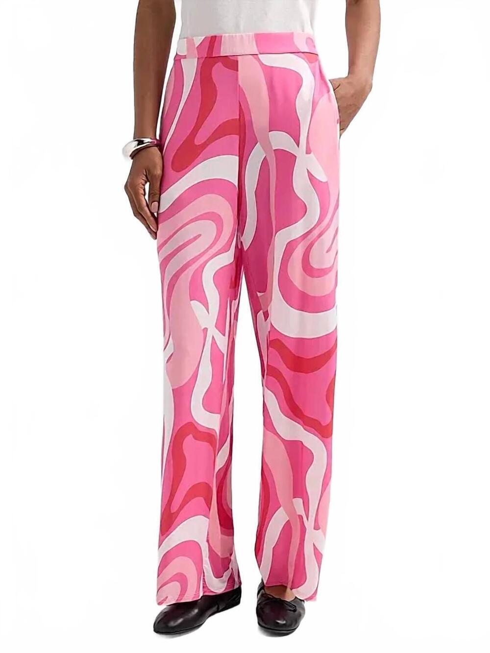 NEW GENERATION LOVE kelela pants in wavy geo pink